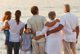 a group of people enjoying the beach